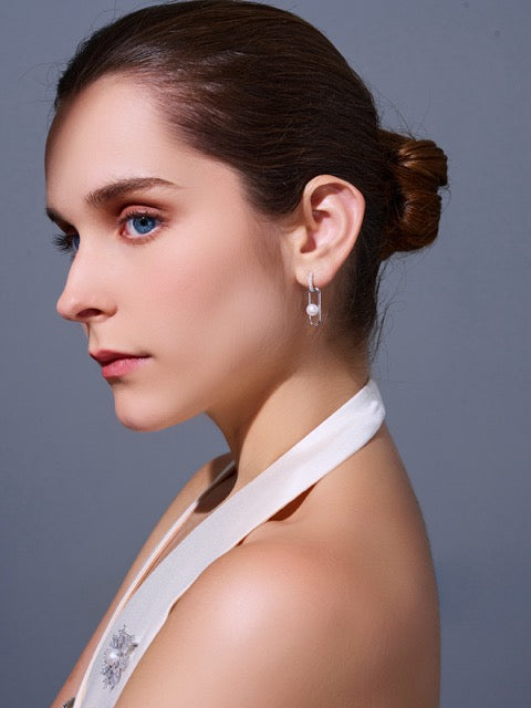 Boucles d'oreilles en perles d'eau douce WE00973 | CONNECT
