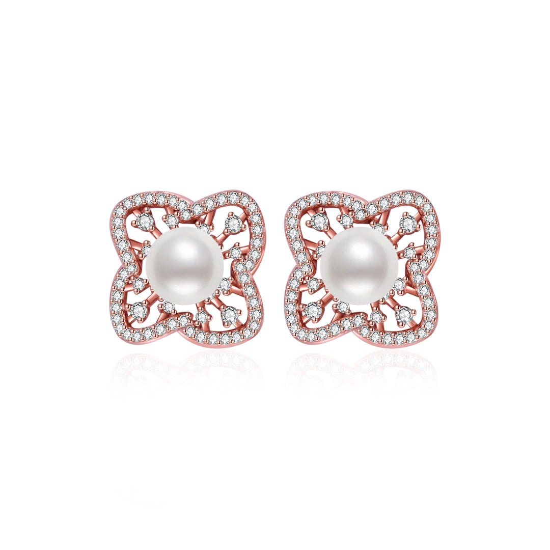 顶级淡水珍珠耳环 WE00974 | PERANAKAN