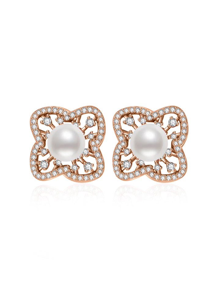 Ohrringe aus Süßwasserperlen der Spitzenklasse WE00974 | PERANAKAN