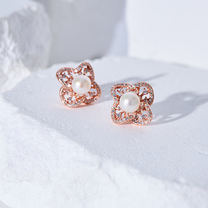 顶级淡水珍珠耳环 WE00974 | PERANAKAN