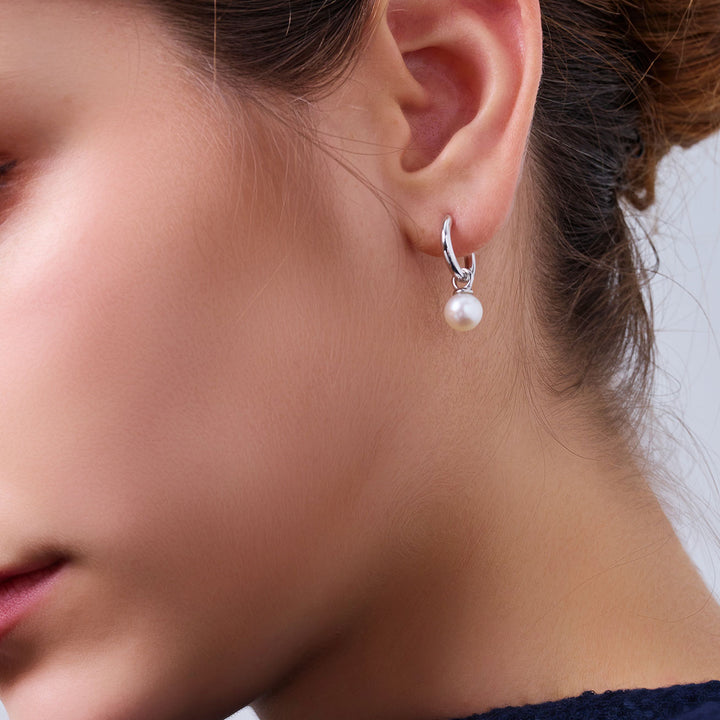 Boucles d'oreilles élégantes en perles d'eau douce WE00975