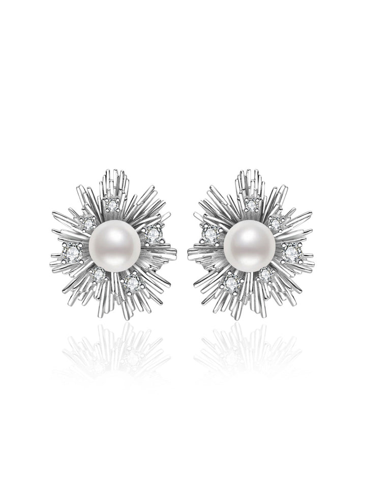 Boucles d'oreilles en perles d'eau douce de première qualité WE00976 | LADY BOSS