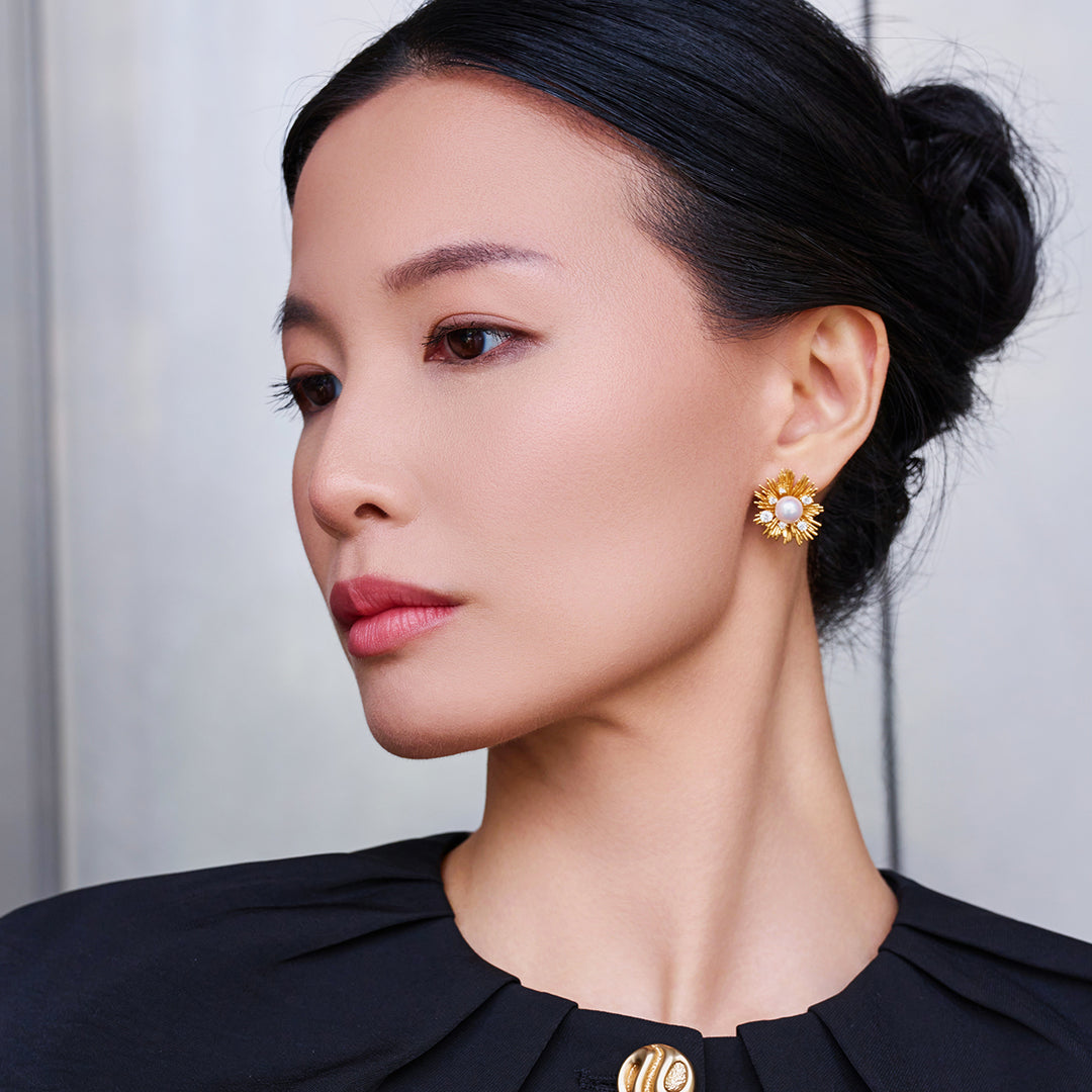 Orecchini con Perle d'Acqua Dolce di Alta Qualità WE00977 | LADY BOSS