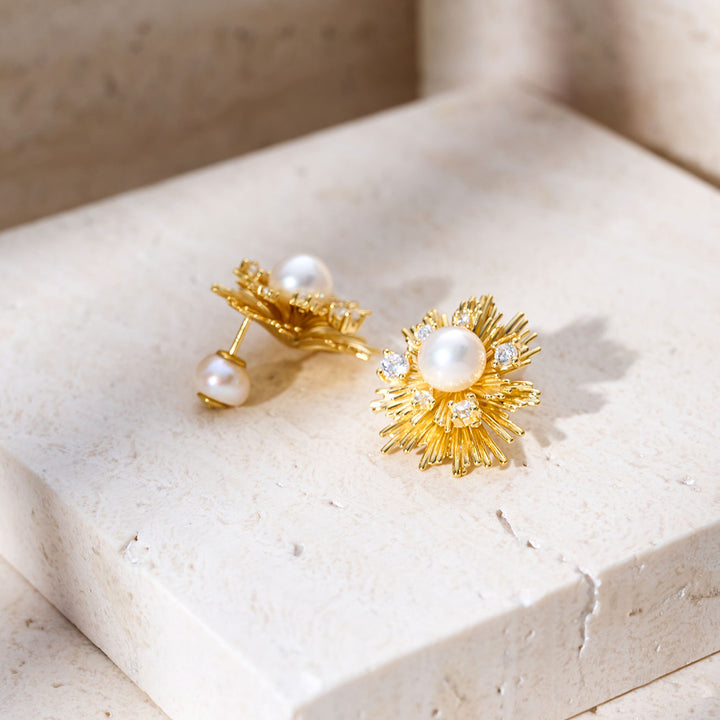 Boucles d'oreilles en perles d'eau douce de première qualité WE00977 | LADY BOSS