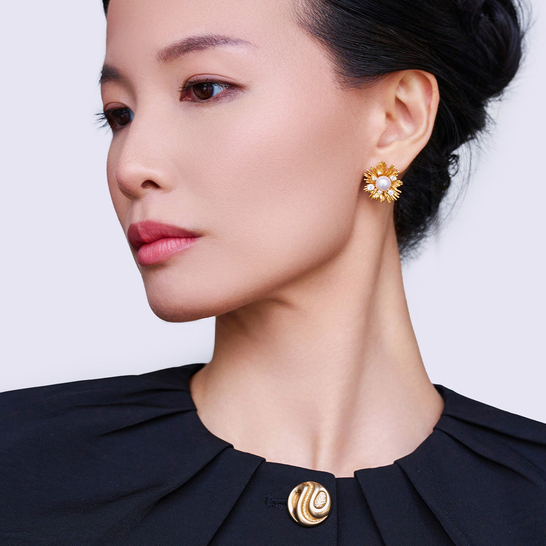 Orecchini con Perle d'Acqua Dolce di Alta Qualità WE00977 | LADY BOSS