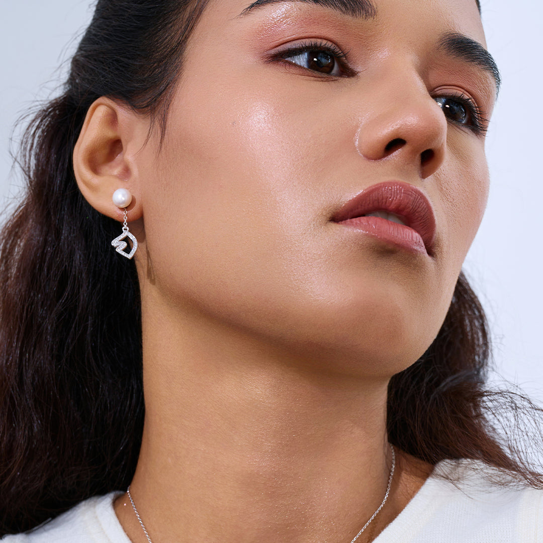 頂級淡水珍珠耳環 WE00978 | HORSE