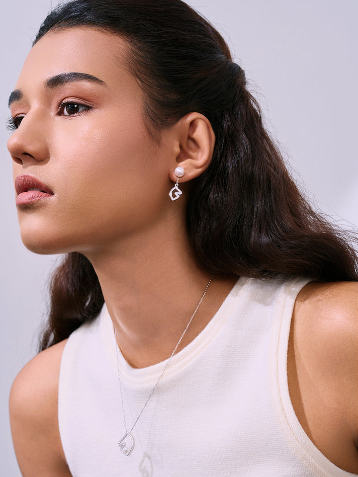 Anting Mutiara Air Tawar Gred Atas WE00978 | HORSE