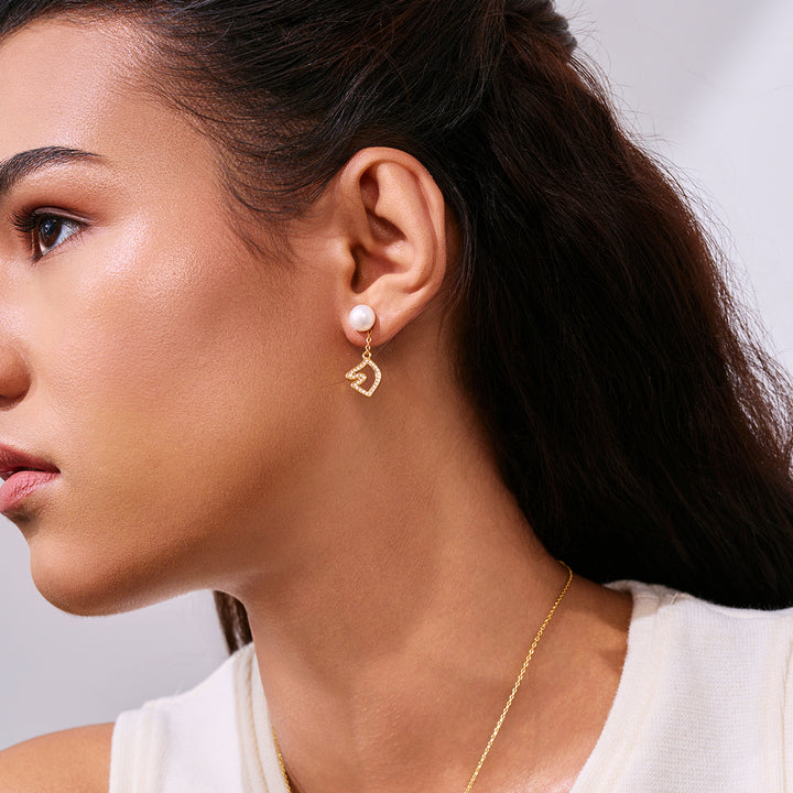 Boucles d'oreilles en perles d'eau douce de qualité supérieure WE00979 | HORSE