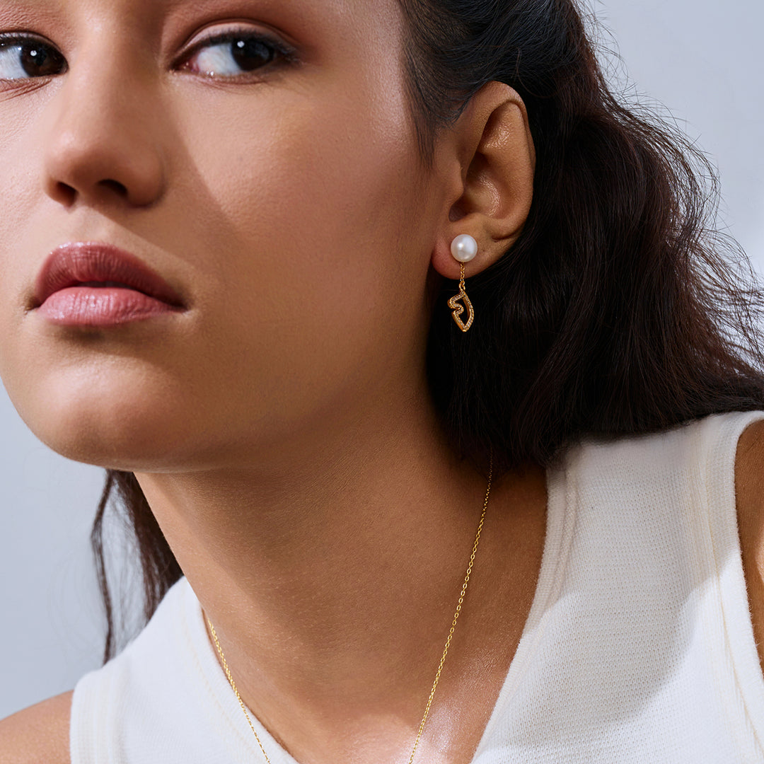 頂級淡水珍珠耳環 WE00979 | HORSE