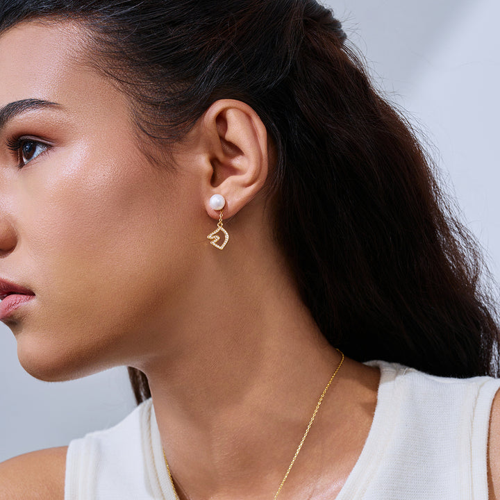 頂級淡水珍珠耳環 WE00979 | HORSE