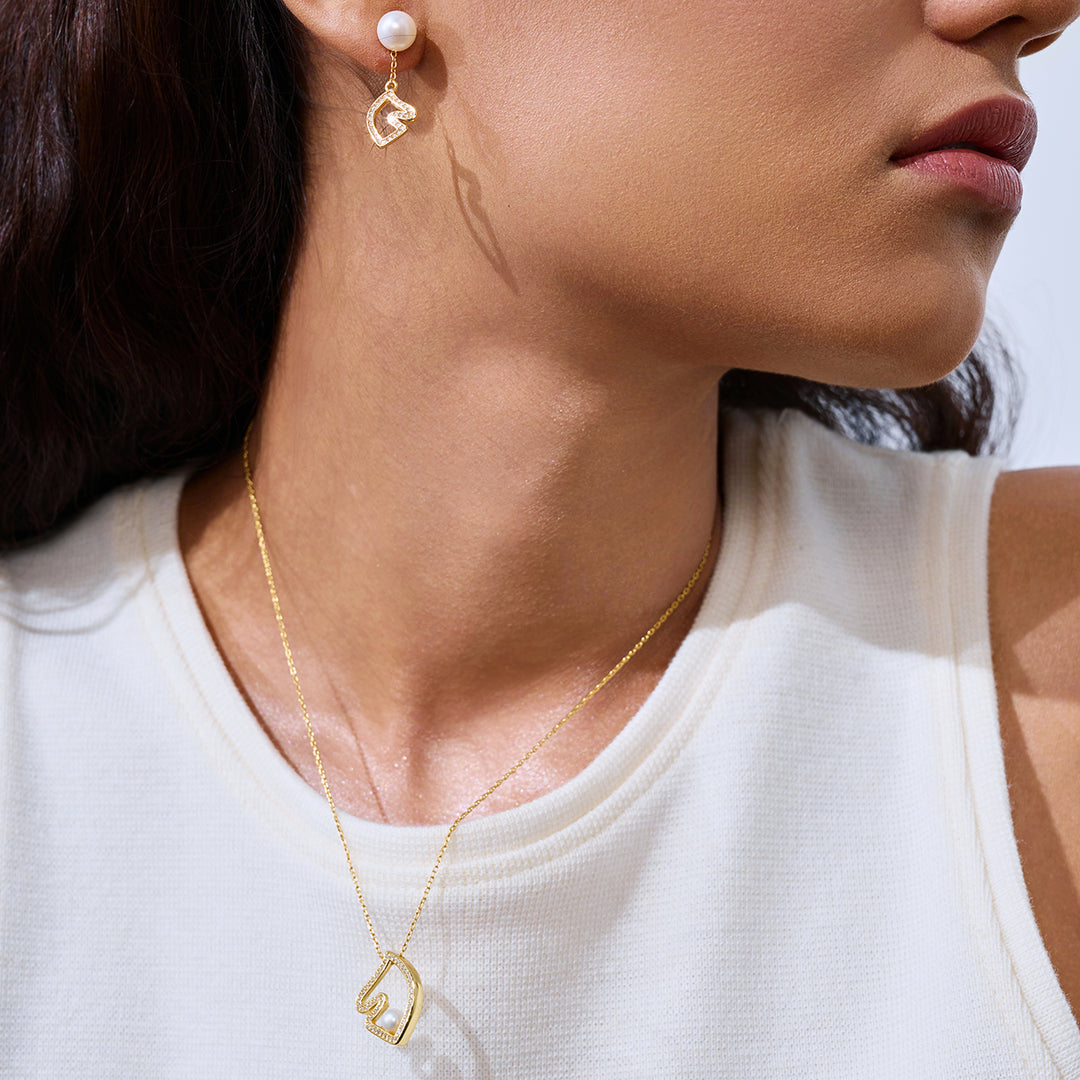 頂級淡水珍珠耳環 WE00979 | HORSE