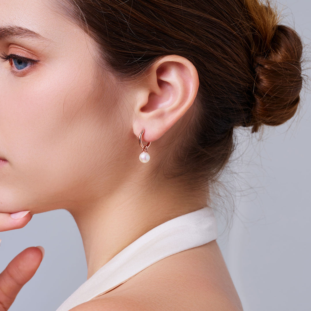 優雅淡水珍珠耳環 WE00981