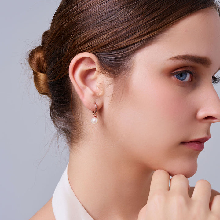 優雅淡水珍珠耳環 WE00981