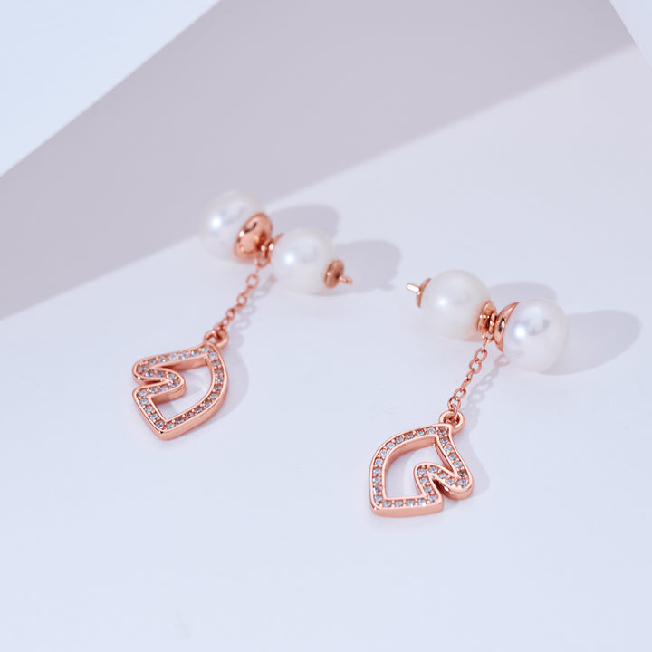 Orecchini con Perle d'Acqua Dolce di Prima Qualità WE00982 | HORSE