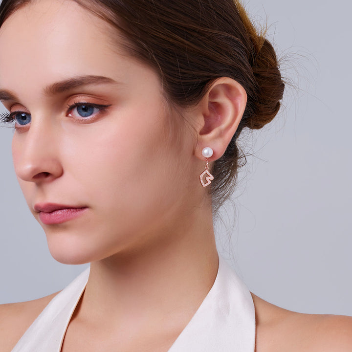 頂級淡水珍珠耳環 WE00982 | HORSE