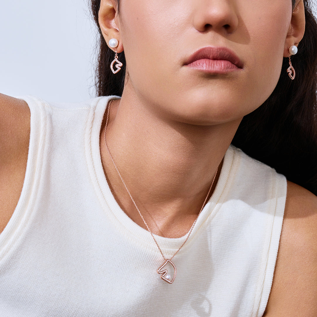 Hochwertige Süßwasserperlenkette WN00800 | HORSE