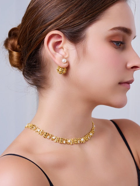 Anting Mutiara Air Tawar Gred Atas WE00985 | TWEED