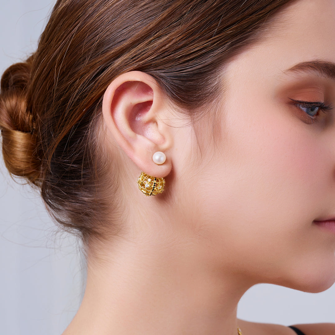 トップグレード淡水パールイヤリング WE00985 | TWEED