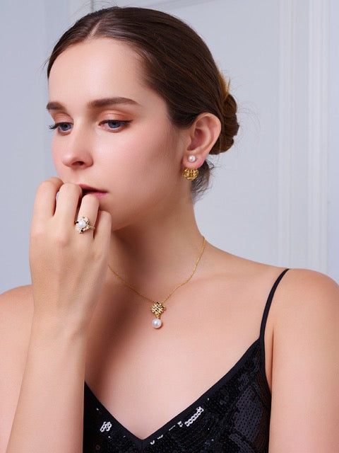 Top-Qualität Süßwasserperlenring WR00382 | TWEED