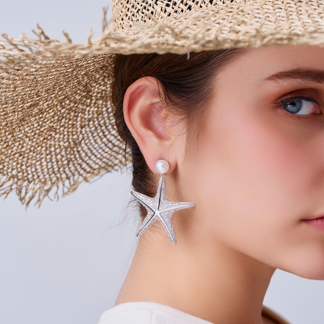 최고급 담수 진주 귀걸이 WE00986 | SANDS