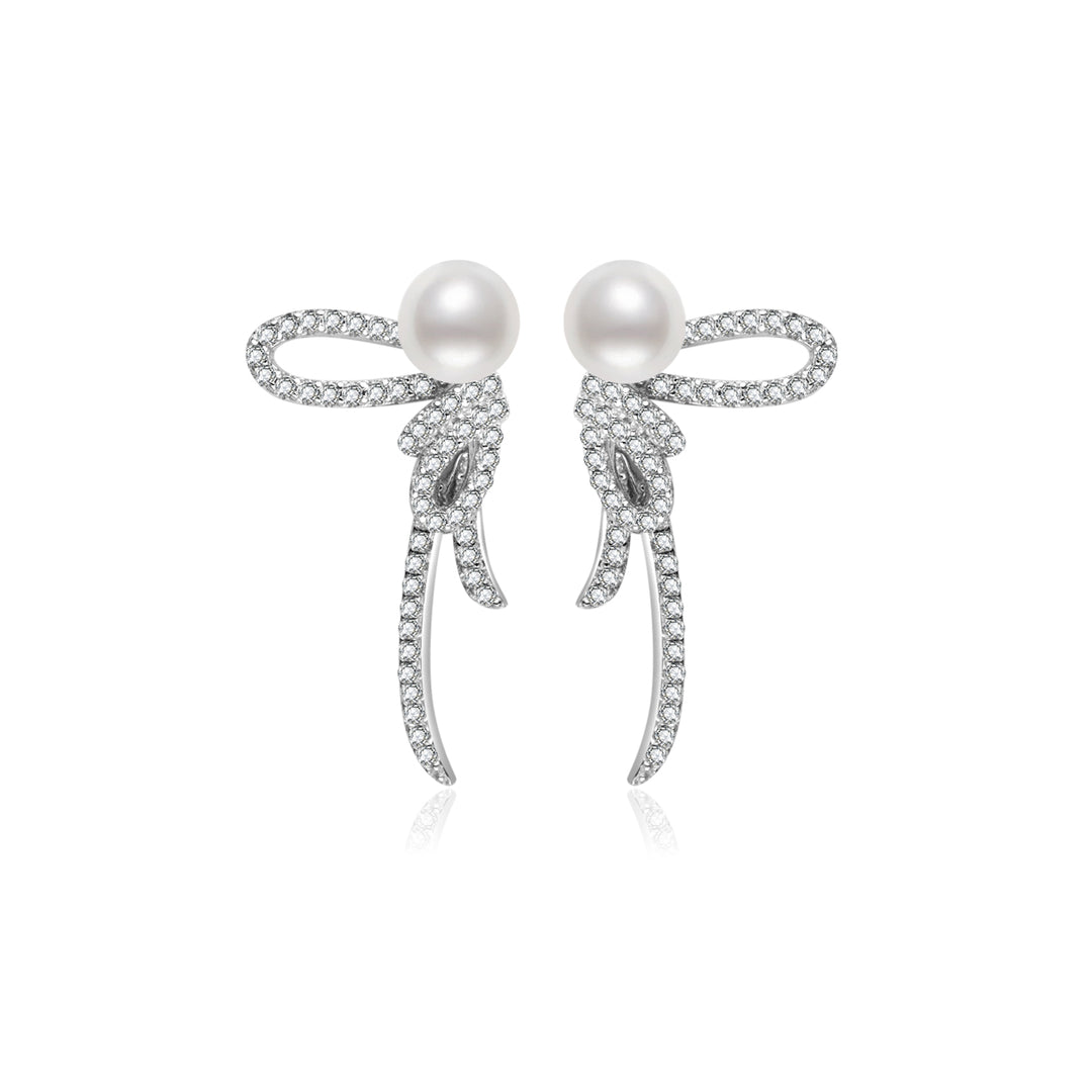 أقراط لؤلؤ المياه العذبة WE00988 | RIBBON