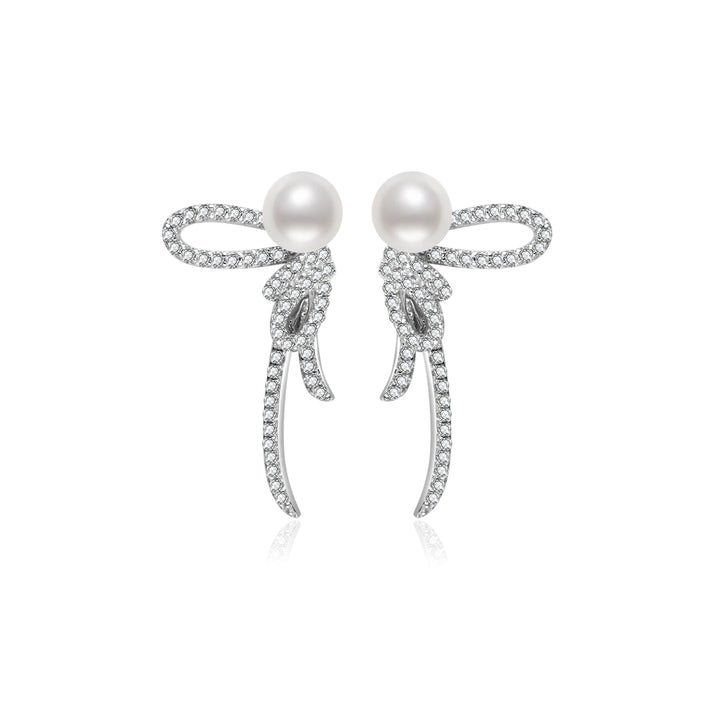 أقراط لؤلؤ المياه العذبة WE00988 | RIBBON