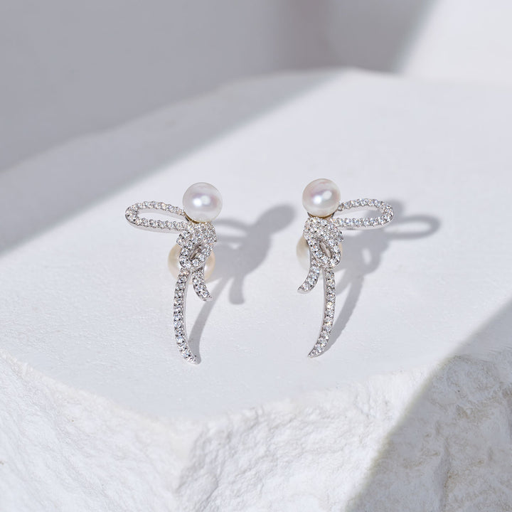 민물 진주 귀걸이 WE00988 | RIBBON