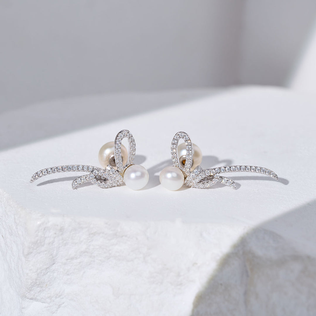 민물 진주 귀걸이 WE00988 | RIBBON