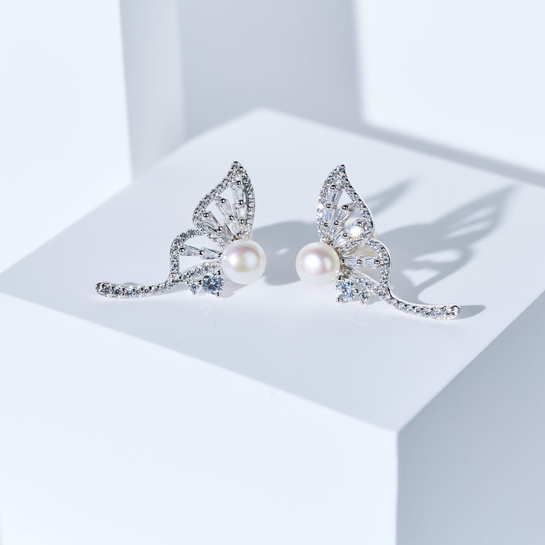 淡水珍珠耳环 WE00989 | BUTTERFLY