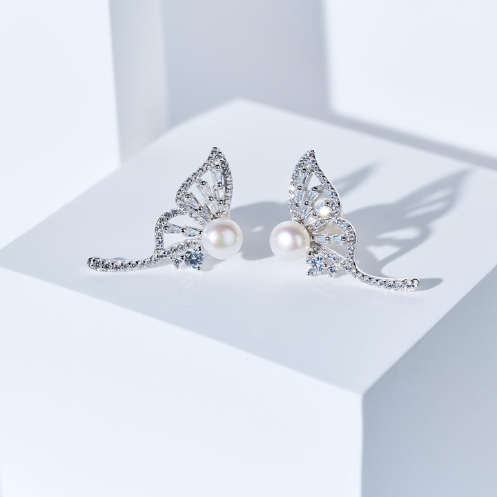 淡水珍珠耳环 WE00989 | BUTTERFLY