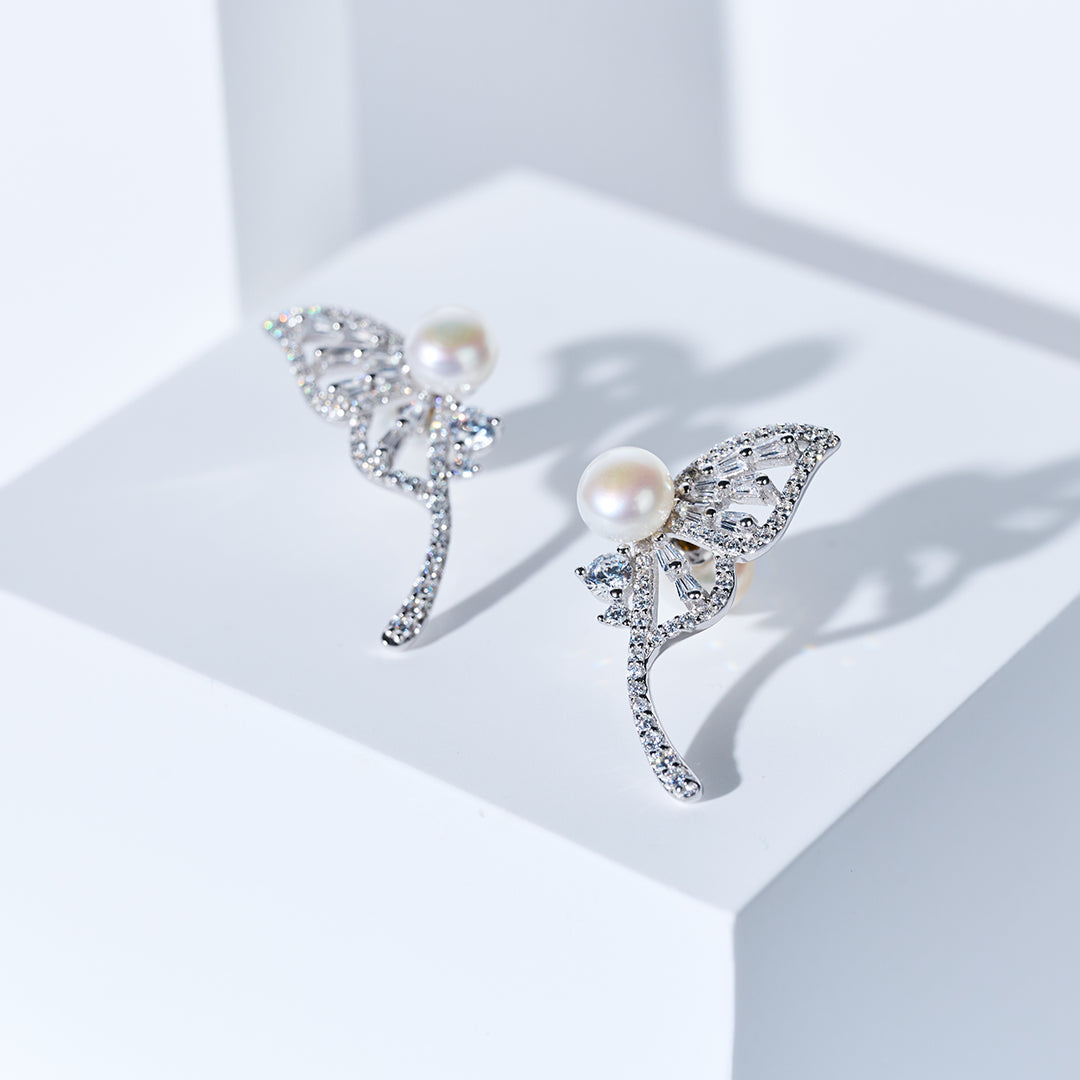 淡水珍珠耳环 WE00989 | BUTTERFLY