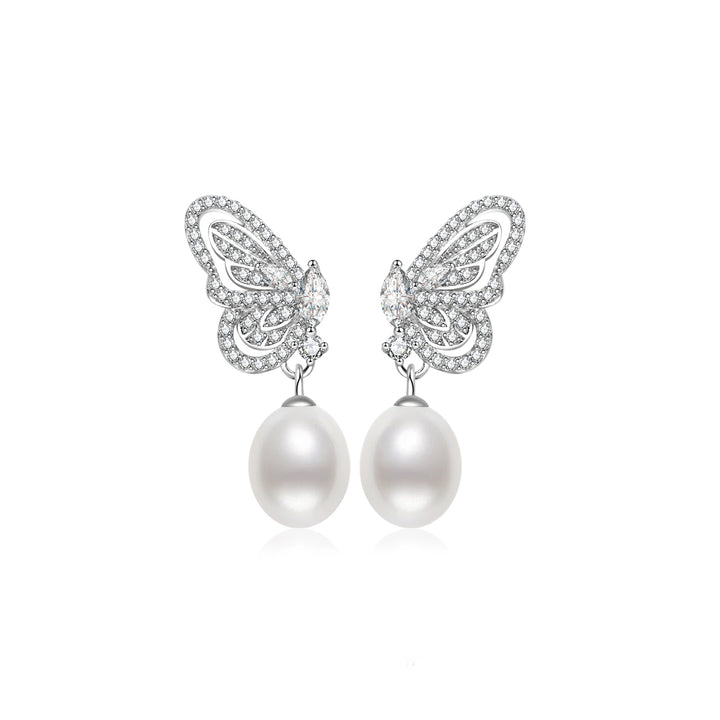 淡水パールイヤリング WE00990 | BUTTERFLY