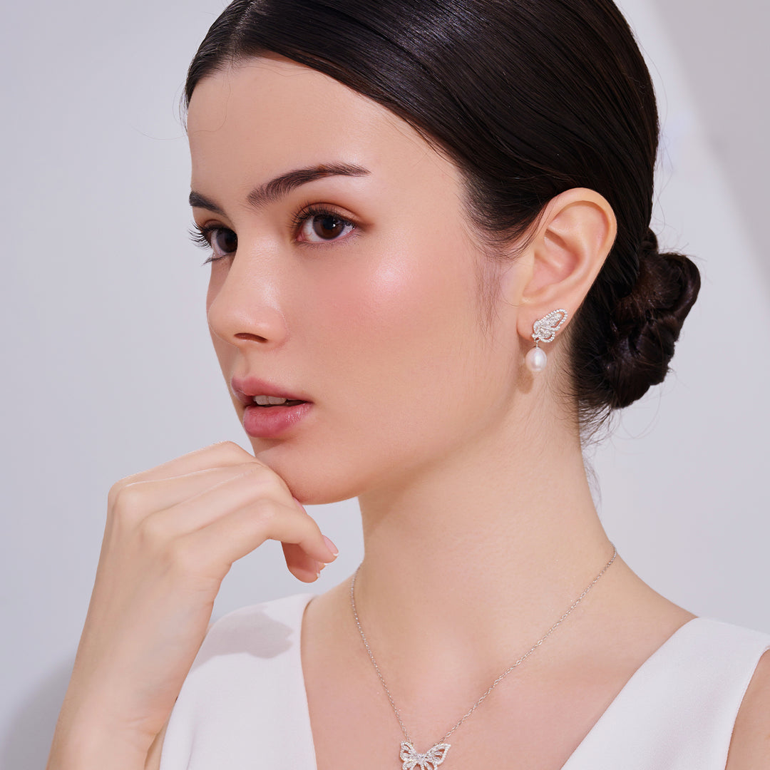 淡水パールイヤリング WE00990 | BUTTERFLY