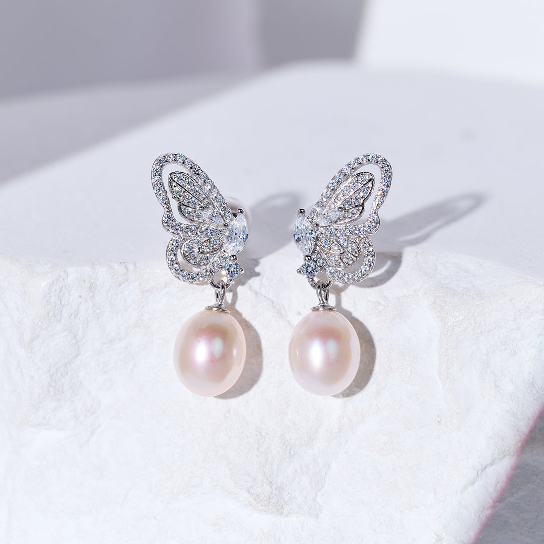 Anting Mutiara Air Tawar WE00990 | BUTTERFLY