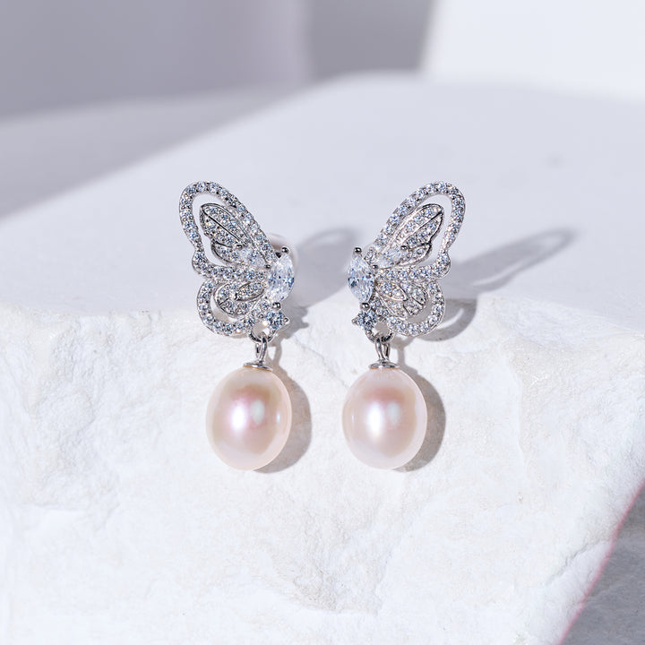 Anting Mutiara Air Tawar WE00990 | BUTTERFLY