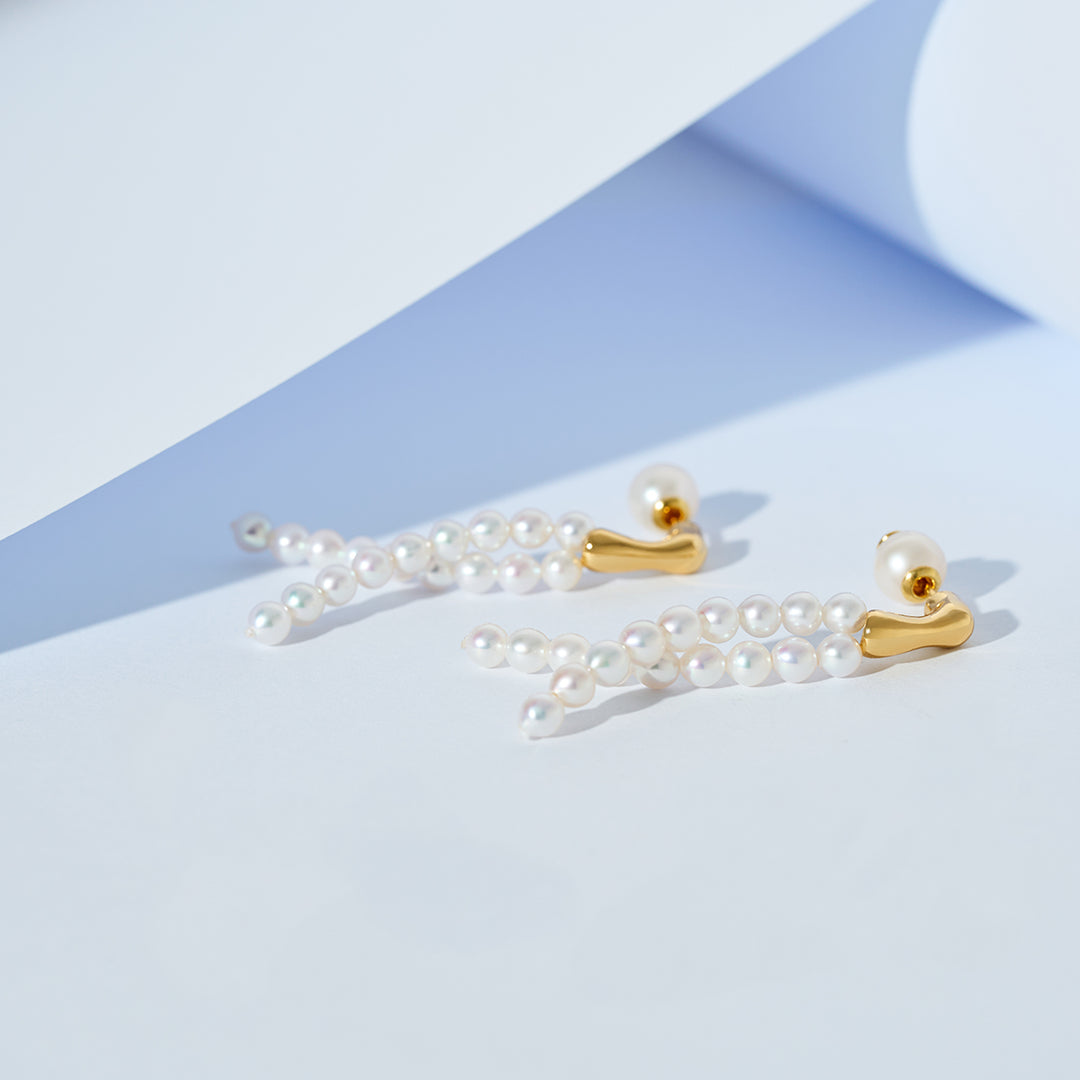 Pendientes de perla de agua dulce WE00991