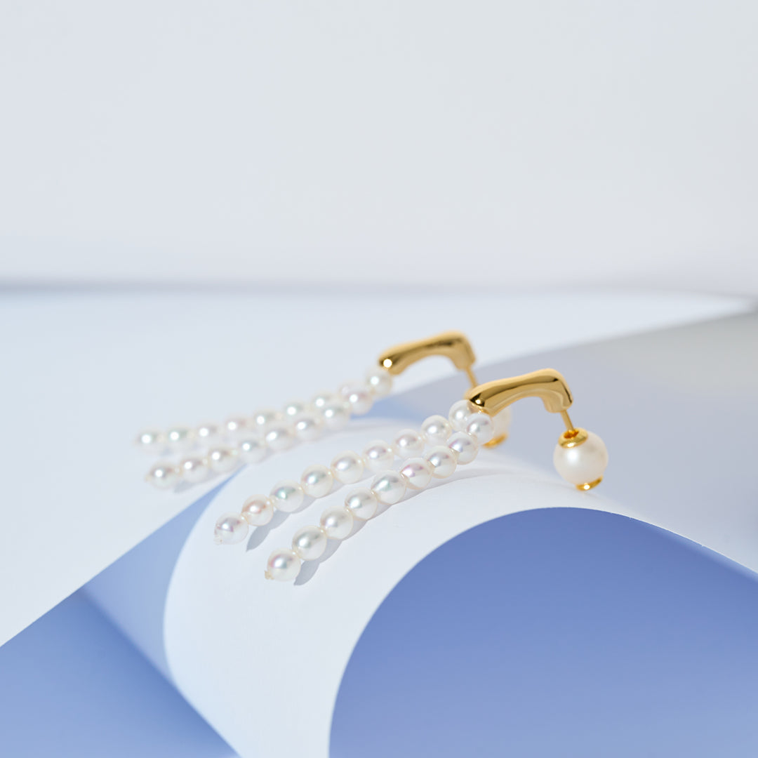 Pendientes de perla de agua dulce WE00991
