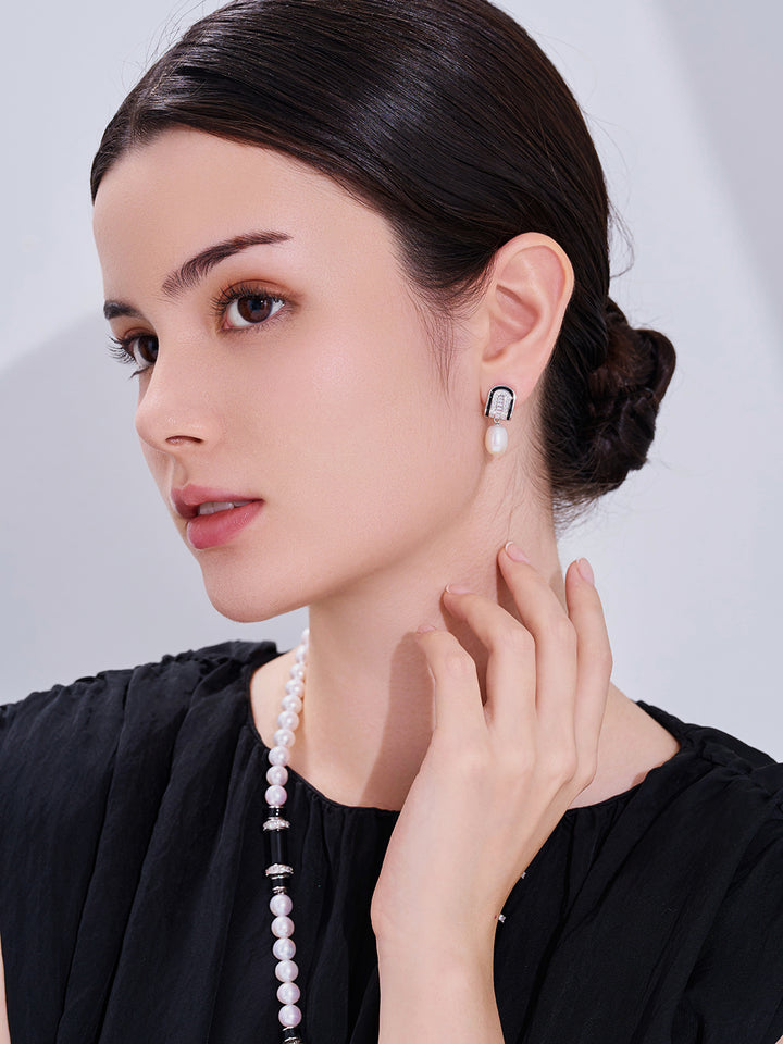Ohrstecker mit Süßwasserperlen in Spitzenqualität WE00992 | DECO