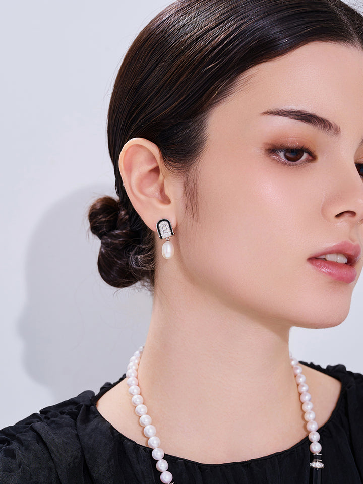 Ohrstecker mit Süßwasserperlen in Spitzenqualität WE00992 | DECO