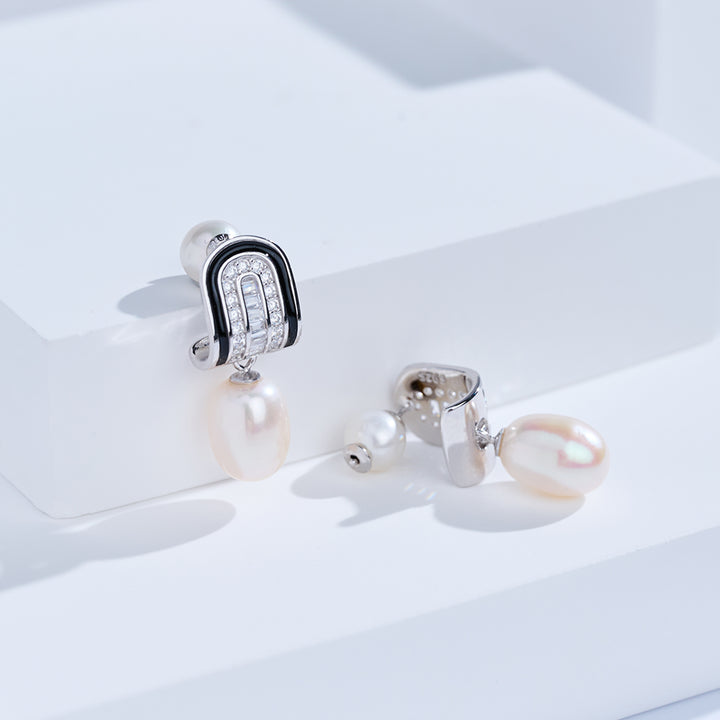 Boucles d'oreilles en perles d'eau douce de qualité supérieure WE00992 | DECO