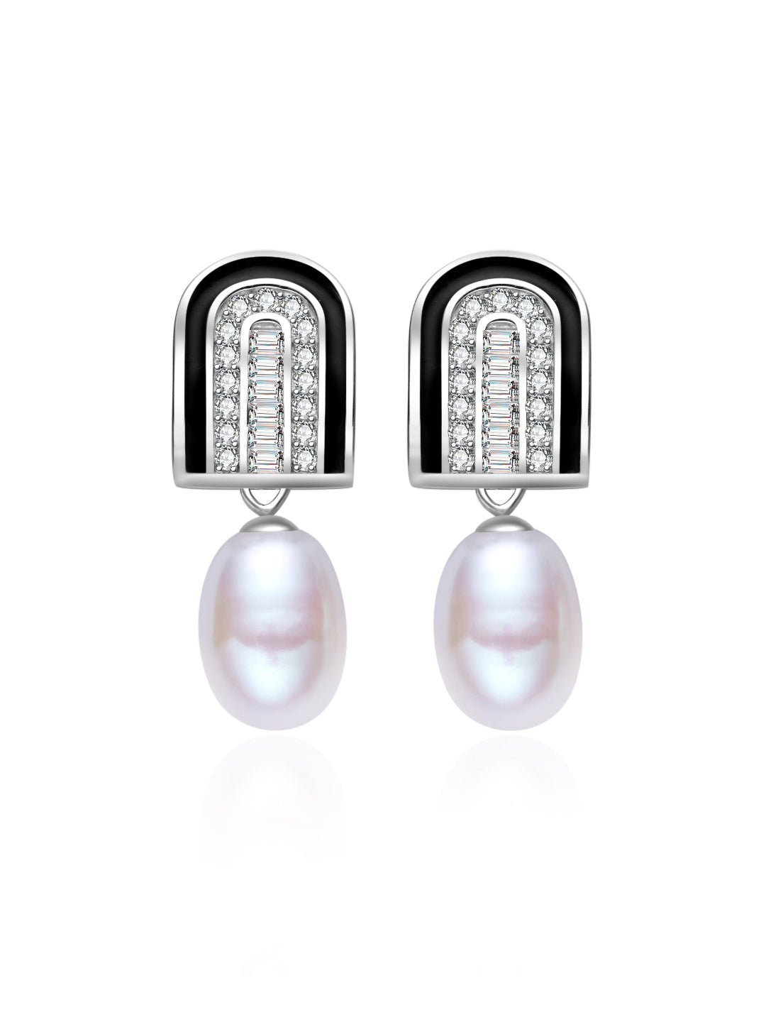 Pendientes de perlas de agua dulce de primera calidad WE00992 | DECO
