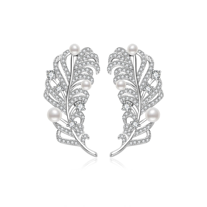 最高級淡水パールイヤリング WE00994 | FEATHER