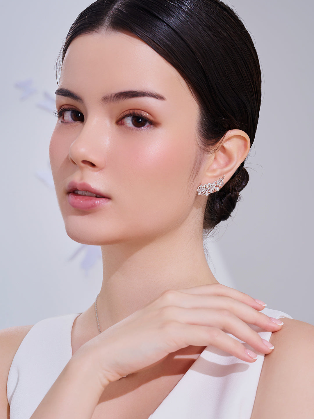 最高級淡水パールイヤリング WE00994 | FEATHER