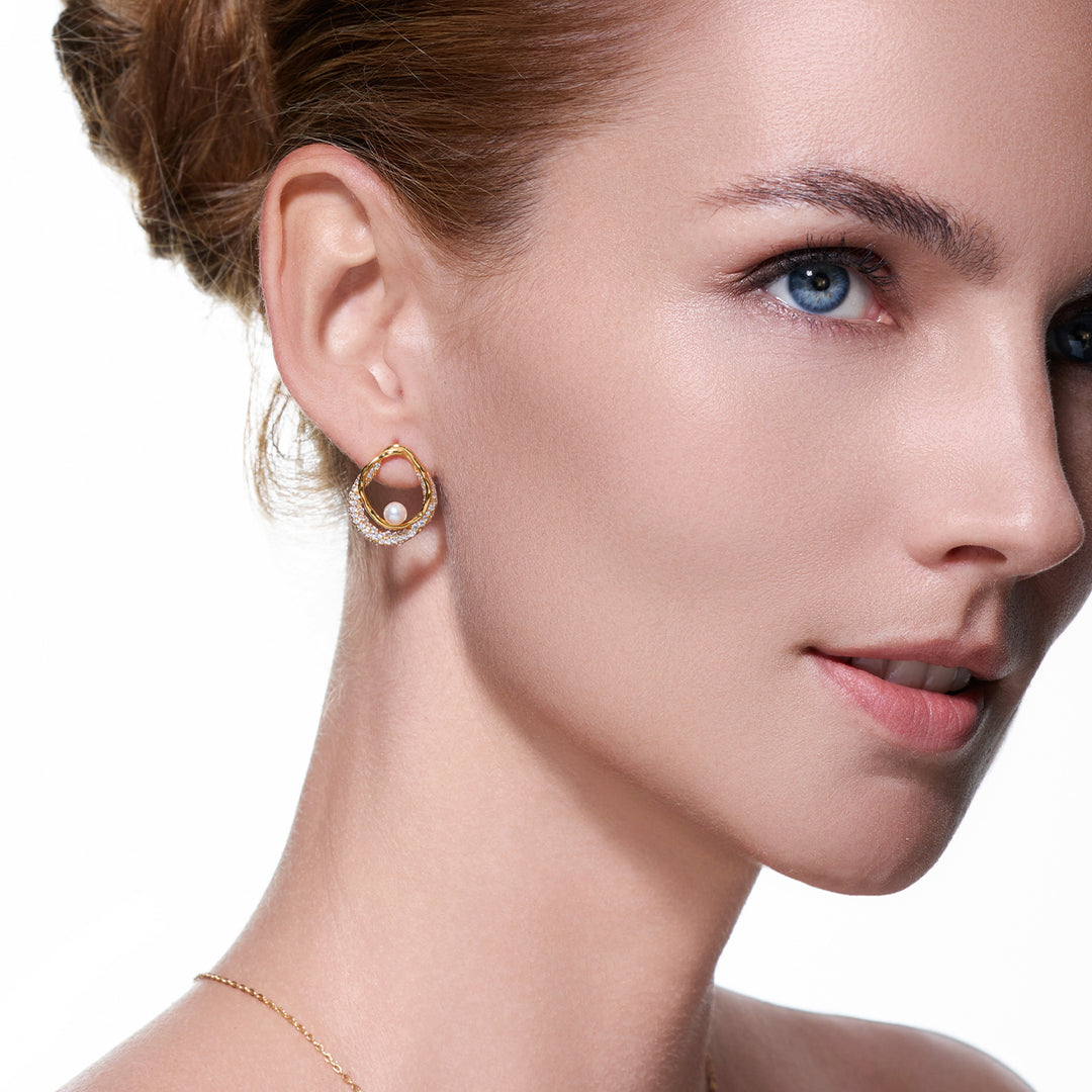 顶级优雅淡水珍珠耳环 WE00996 | SANDS