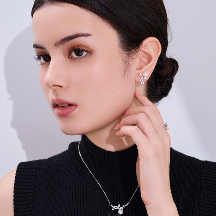 Ohrstecker mit Süßwasserperlen in Spitzenqualität WE00997 | STARRY