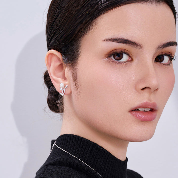 Ohrstecker mit Süßwasserperlen in Spitzenqualität WE00997 | STARRY