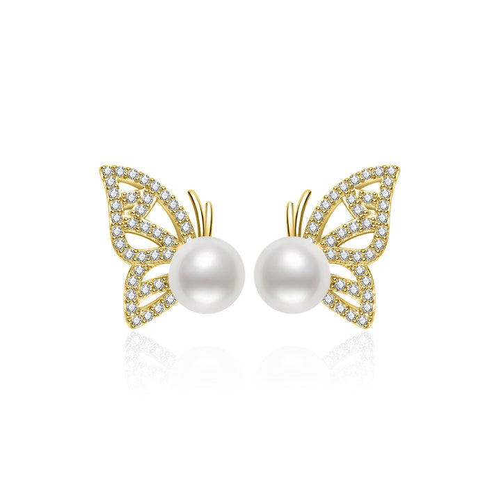 최고급 담수 진주 귀걸이 WE00998 | BUTTERFLY
