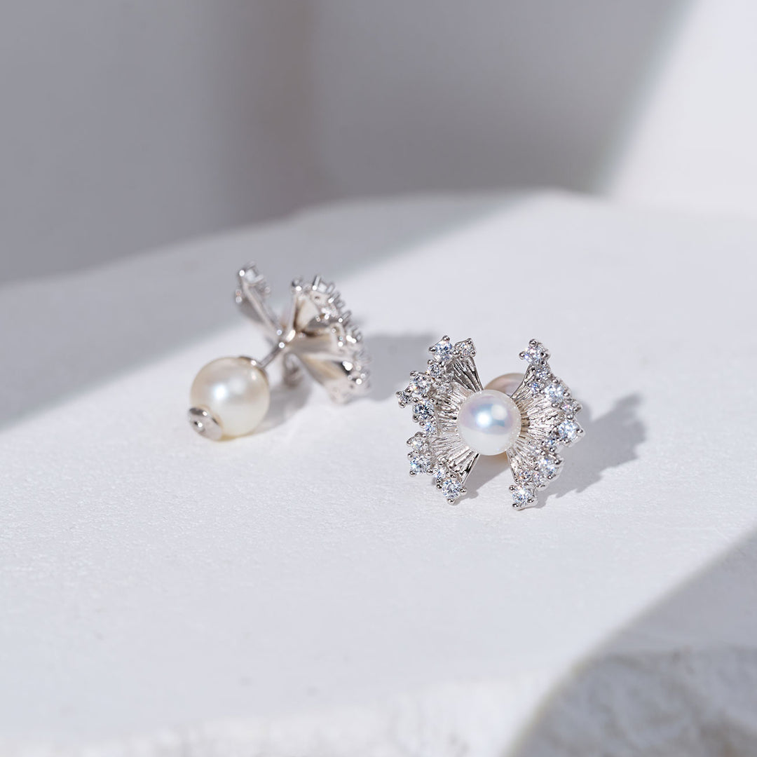 Boucles d'oreilles en perles d'eau douce WE01001 | RIBBON