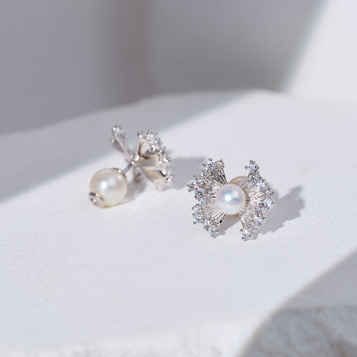 Boucles d'oreilles en perles d'eau douce WE01001 | RIBBON