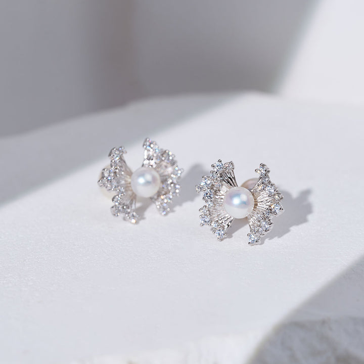 Boucles d'oreilles en perles d'eau douce WE01001 | RIBBON